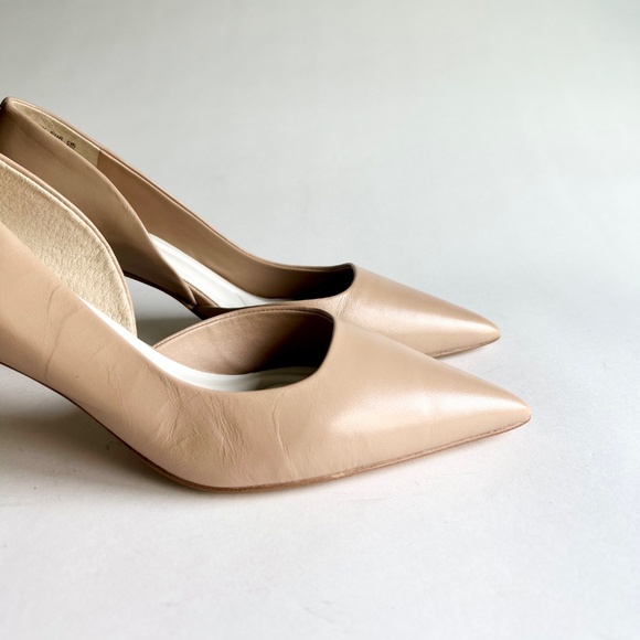 Franco Sarto L-Tana Cream Leather Point Toe Classic Heels size 9 - Picture 4 of 16